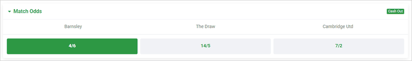 Barnsley v Cambridge United Match Betting