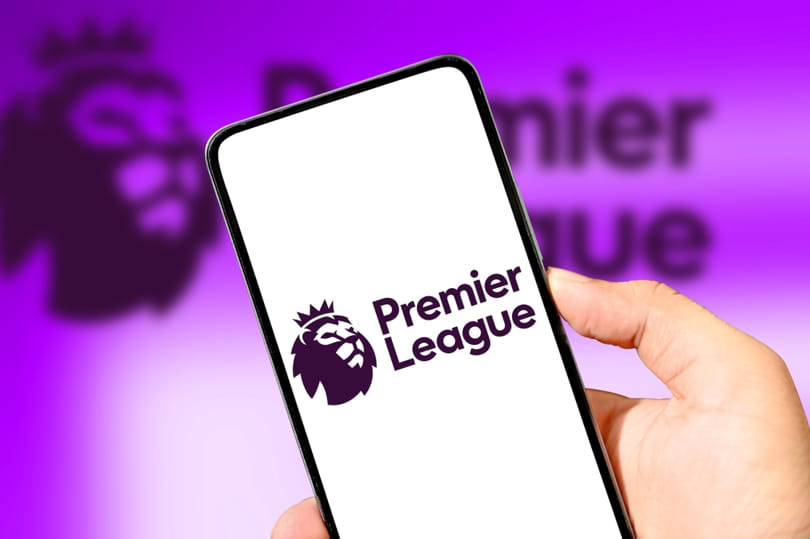 Premier League logo on smartphone