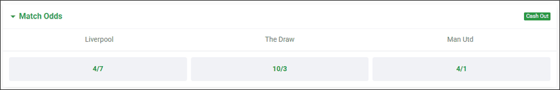 Liverpool v Manchester United 19th October 2025 Betting