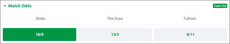 Stoke v Fulham Betting