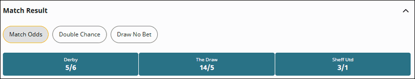 Derby v Sheffield United Match Betting