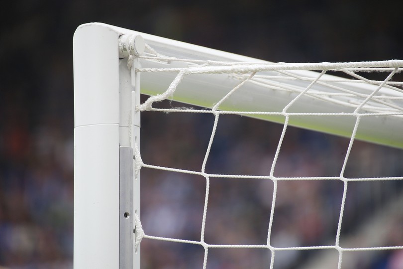 Corner of Goal Post in Stadium